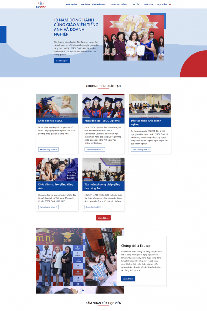 Thiết kế website Educap