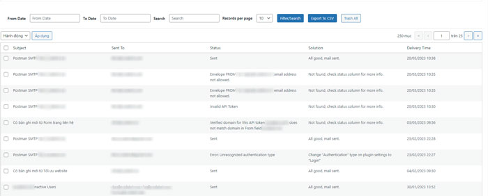 Quản trị website và hệ thống gửi email thông báo