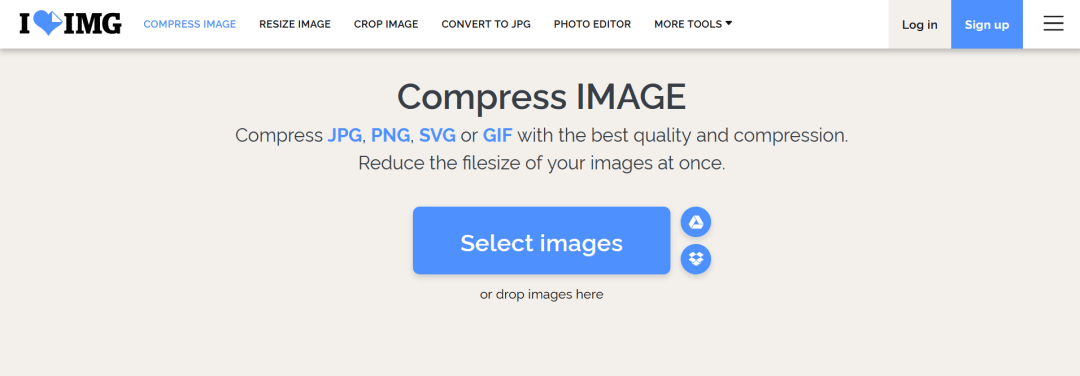 Nén ảnh miễn phí trên CMS WordPress 1 Công cụ nén ảnh miễn phí iloveimg