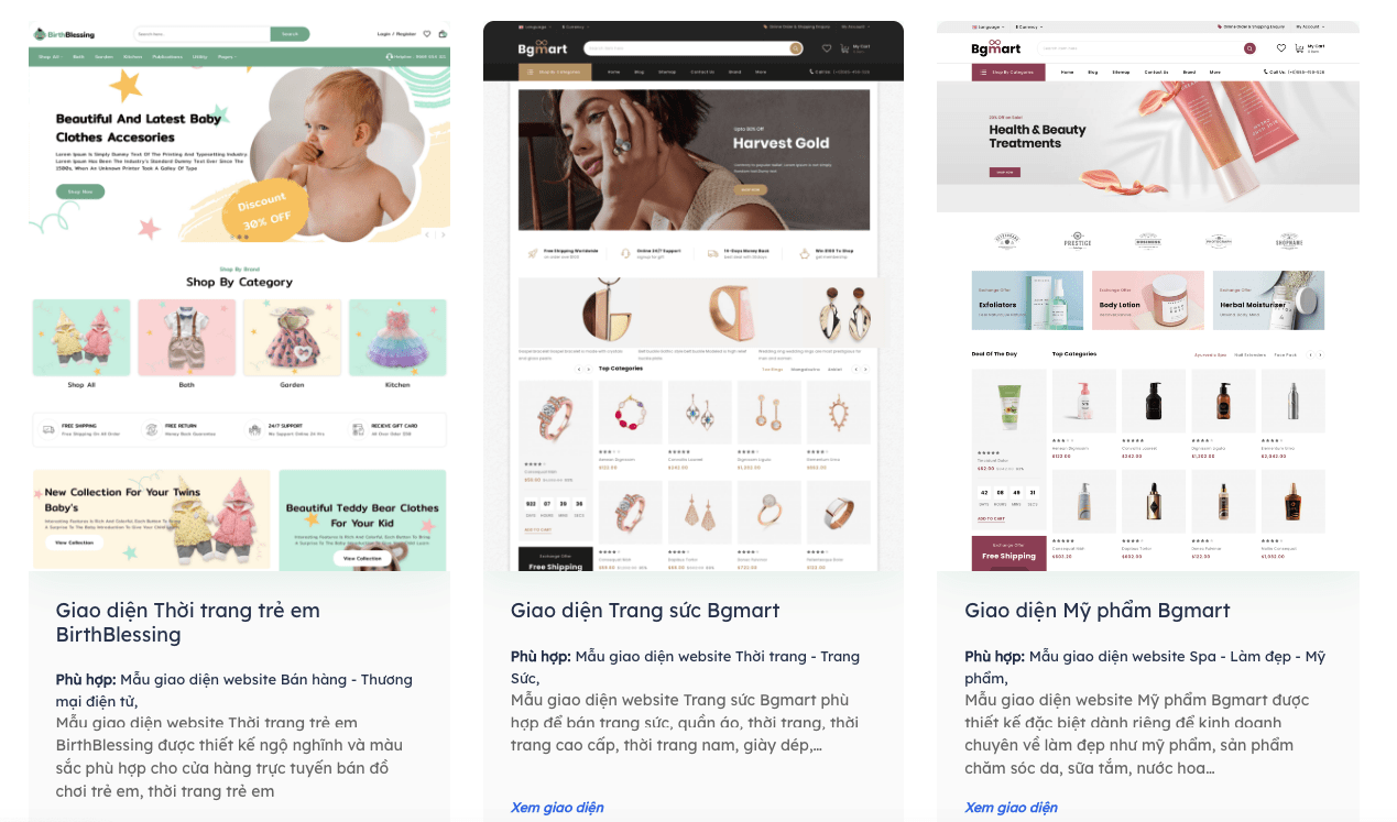 Kho giao diện Website