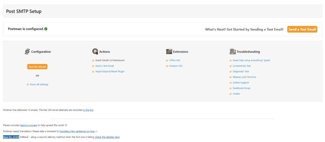Cấu hình email SMTP trên website WordPress 2 Giao diện quản lý của plugin Post SMTP khá dễ dùng.