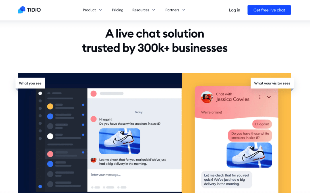 Danh sách phần mềm live chat miễn phí tốt nhất nên dùng 3 tidio live chat