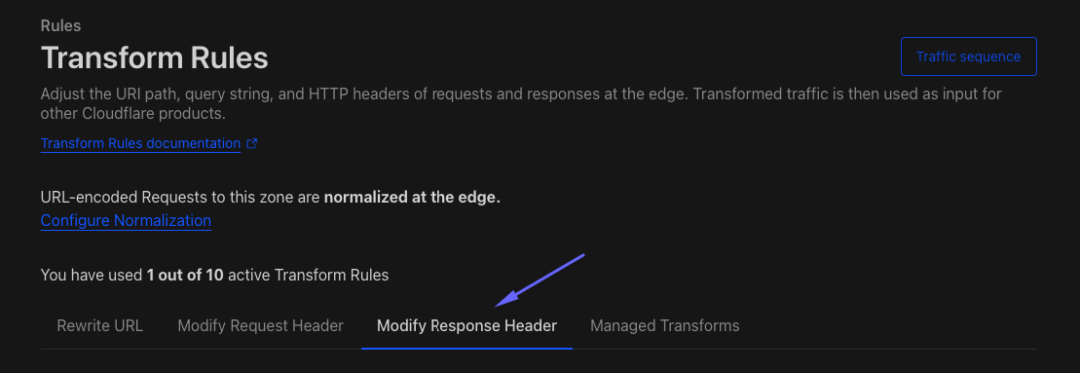 Thiết lập bảo mật nâng cao thông qua Security Headers dành cho website 2 Chọn Modify Response Header để tạo rules
